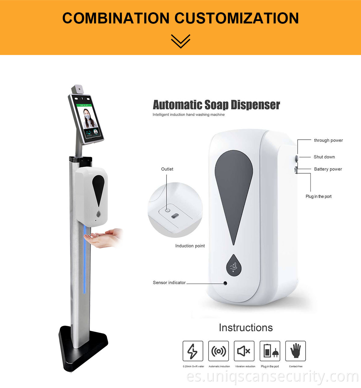 Soluciones de sistema de asistencia de tiempo de control de acceso biométrico de reconocimiento facial